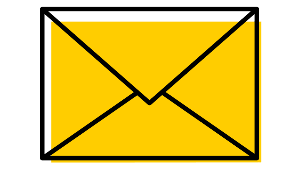 Black and gold envelope.