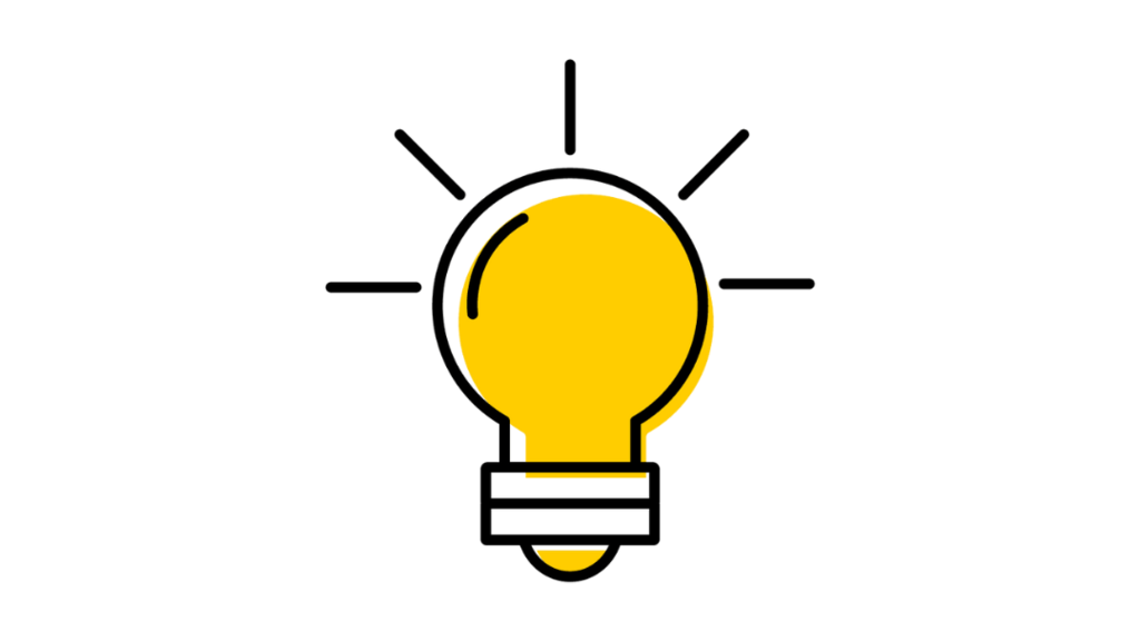 Illuminated gold and black light bulb.